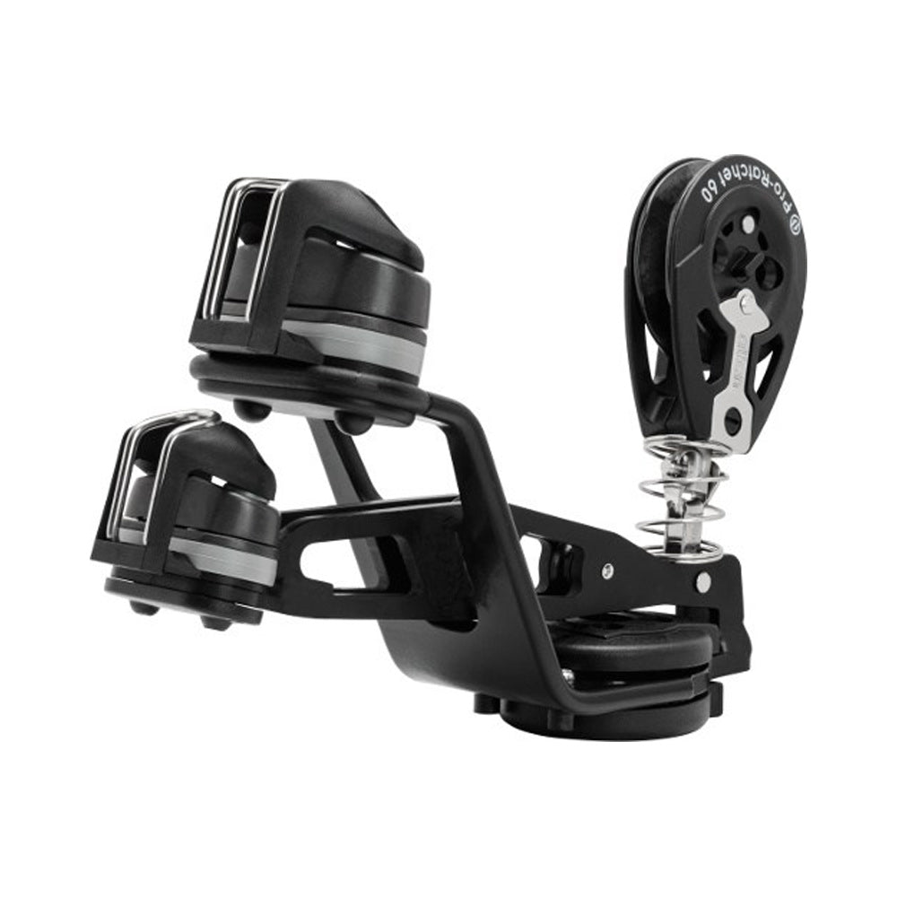 Allen Swivel Cam Cleat - Mainsheet Jammer (Standard) - Dual Arm with 60 mm Ratched Block - Line: 5/32 to 3/8 in (4 to 10 mm)