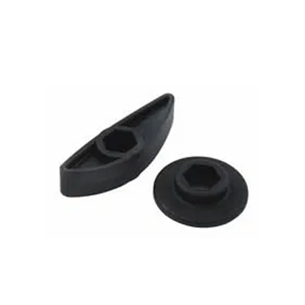Allen Rudder Stock Wing Nut & Bolt Retainer (Plastic) - Width: 2 9/16 in (65 mm)