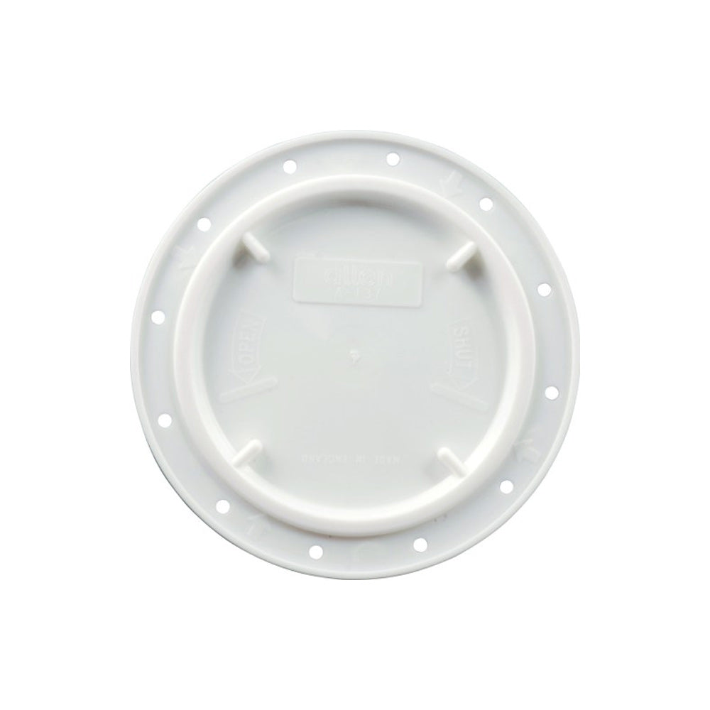 Allen Inspection Port - Hatch Cover No O-Ring (White) - Size: 6 17/64 in (159 mm)