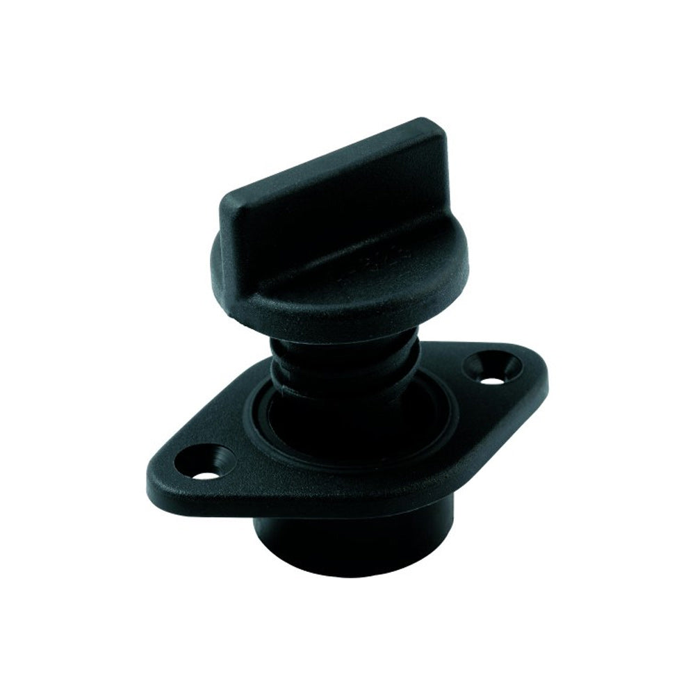 Allen Drain Plug - Drain Socket w/ Captive Screw Bung (Black) - Dia: 59/64 in (23.3 mm)