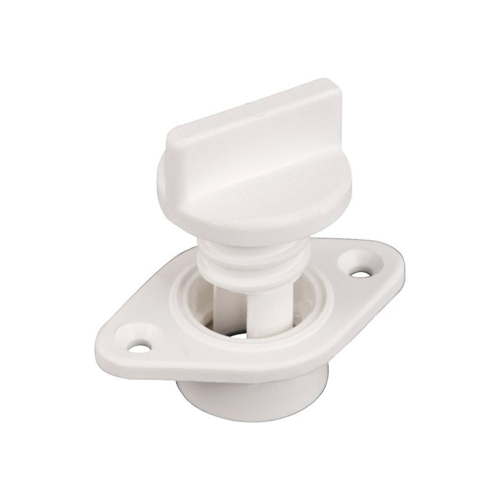 Allen Drain Plug - Drain Socket w/ Captive Screw Bung (White) - Dia: 59/64 in (23.3 mm)