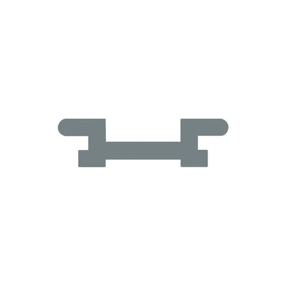 Allen Track Undrilled Anodised (Silver) - Alloy - Length: 12.0 ft (3.7 m) - For A.736 End Stop