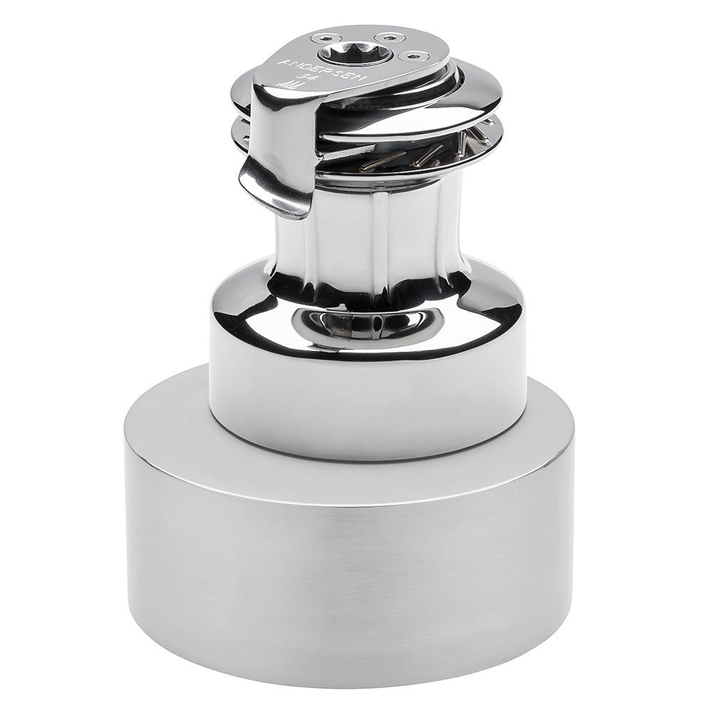 Andersen Electric Winch Size 34 - 12V / Stainless Steel / Two Speed Winch / Above Deck / Compact Motor