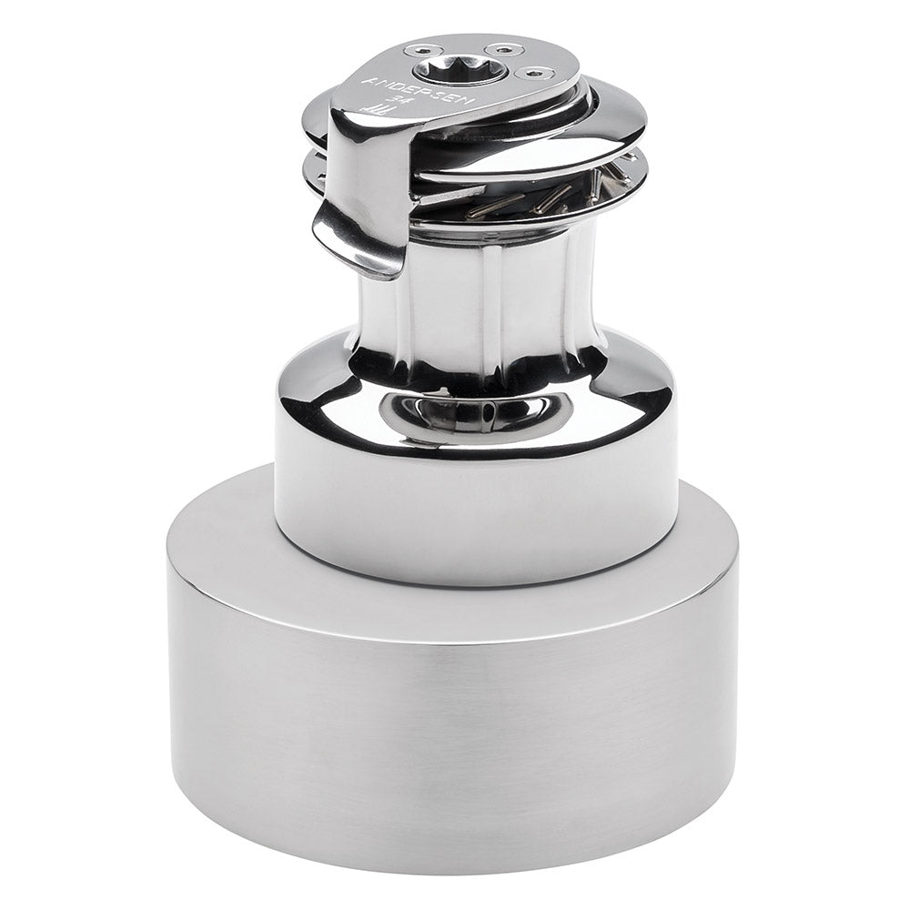 Andersen Electric Winch Size 34 - 24V / Stainless Steel / Two Speed Winch / Above Deck / Compact Motor