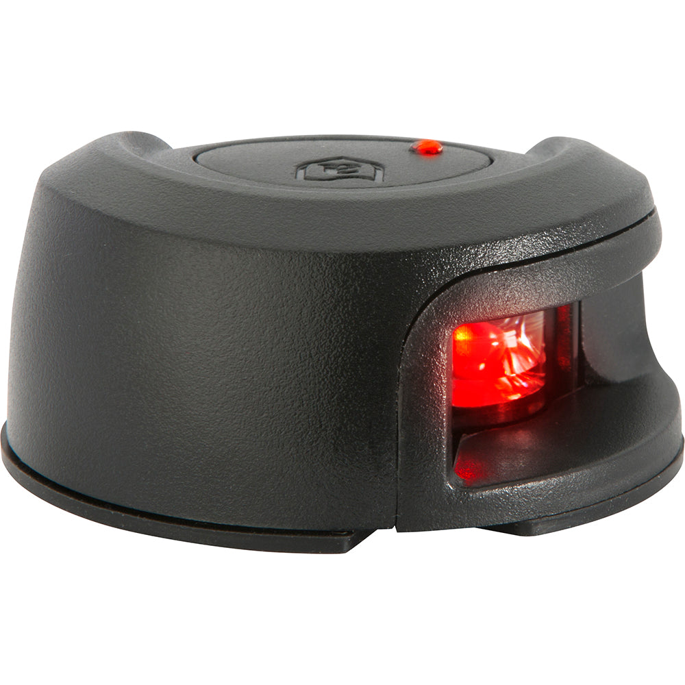 Attwood Side Lights - Horizontal Mount - Red - Black Composite - 112.5° - 2 nm