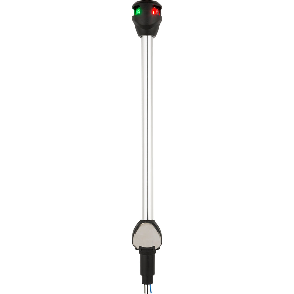 Attwood Side Lights - LightArmor - Fixed Mount - Bi-Color - Aluminum - 2 nm - Pole Length: 10.0 in (25.4 cm)