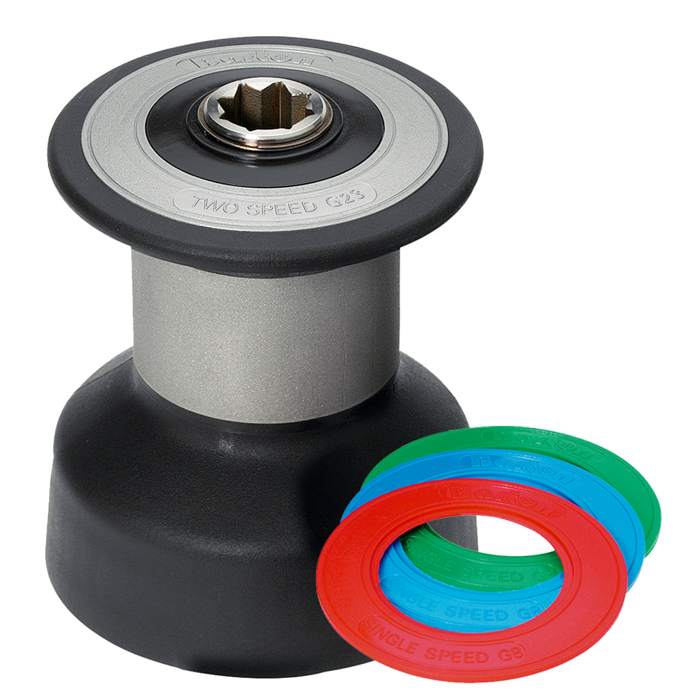 Barton Marine Plain Top Winch Size 23 - Aluminum Black / Two Speed