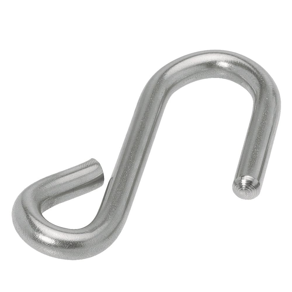 Barton Marine 73 mm. (2 7/8 in.) S' Hook - 6 mm. Dia. (Stainless Steel)