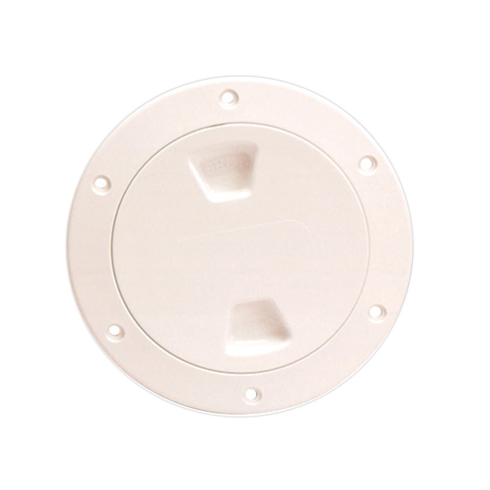 Beckson Marine Inspection Port - Deck Plate Smooth Center Screw-Out (Beige) - Size: 5/32 in (4 mm)