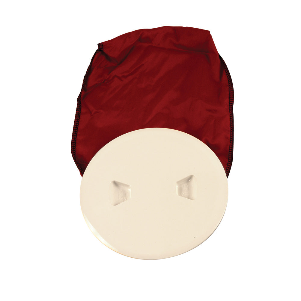 Beckson Marine Inspection Port - Deck Plate Stow-Away w/ Bag (Beige) - Size: 13/64 in (5 mm)