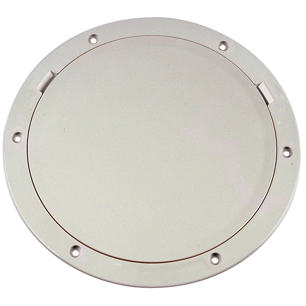 Beckson Marine Inspection Port - Deck Plate Smooth Center Pry-Out (White) - Size: 5/16 in (8 mm)