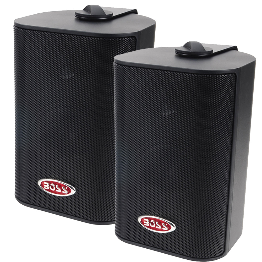 Boss Audio Speakers - MR4.3B 3-Way Marine Box Speakers - 200W - 4.0 in (10.1 cm) Pair