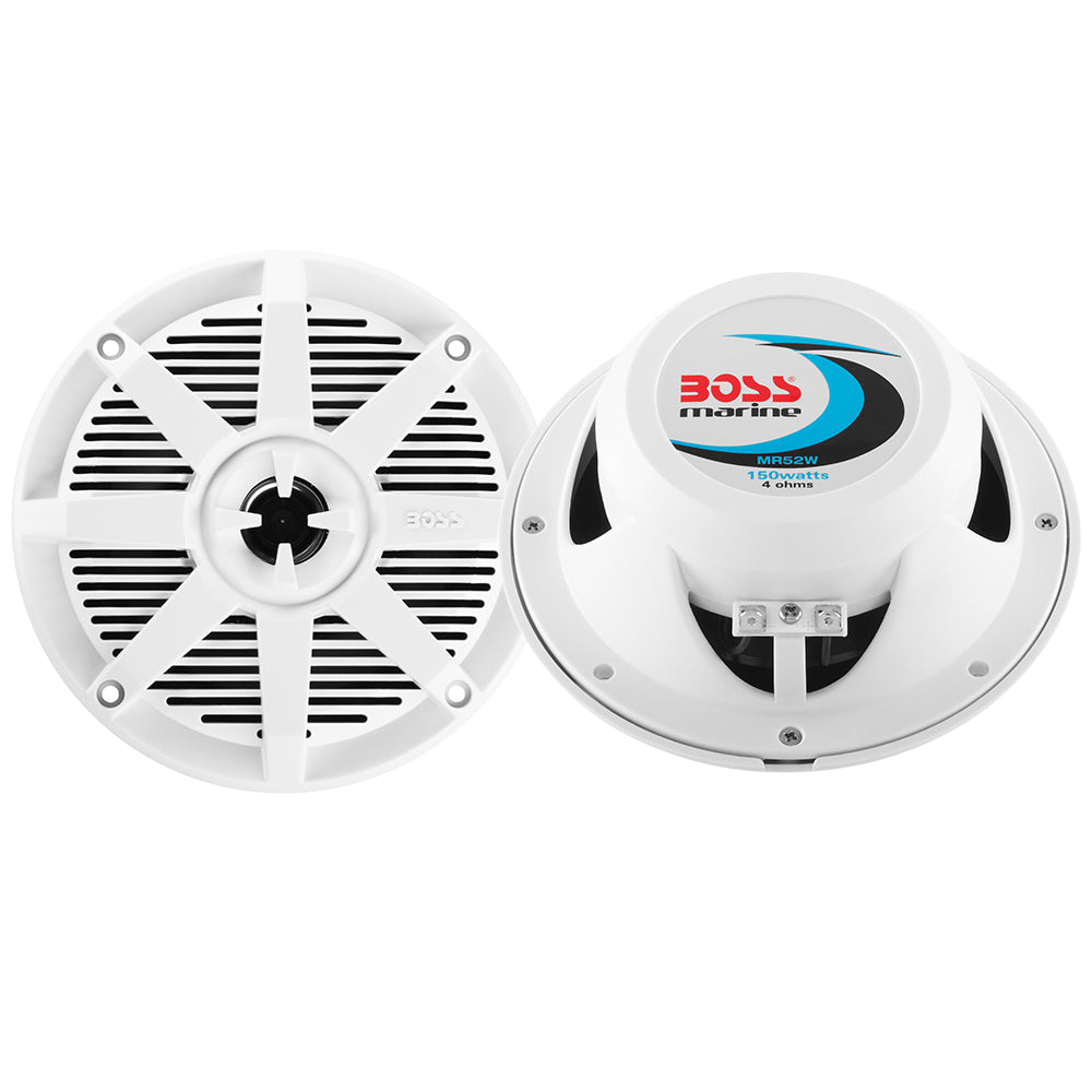 Boss Audio Speakers - MR52W 2-Way Marine Speaker - 150W - 5 21/4 in (133.4 cm) Pair