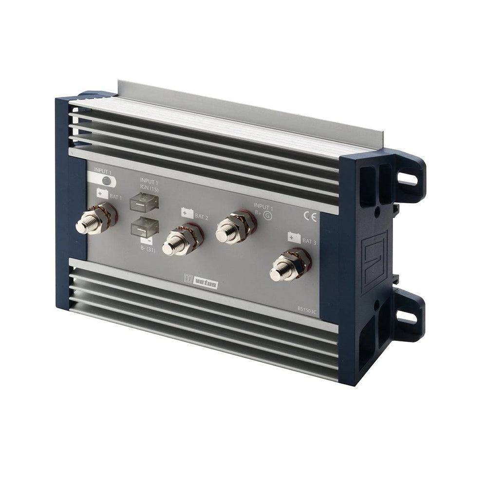 Vetus Battery splitter, 12/24 Volt, with 1 x 150A input and 3 outputs