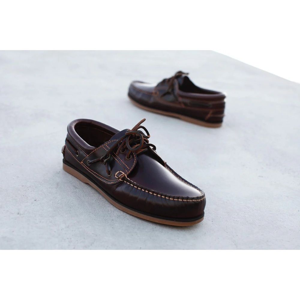 Crazy 4 Sailing Men's Comfort 3-Eye Leather Shoes (Seafox)