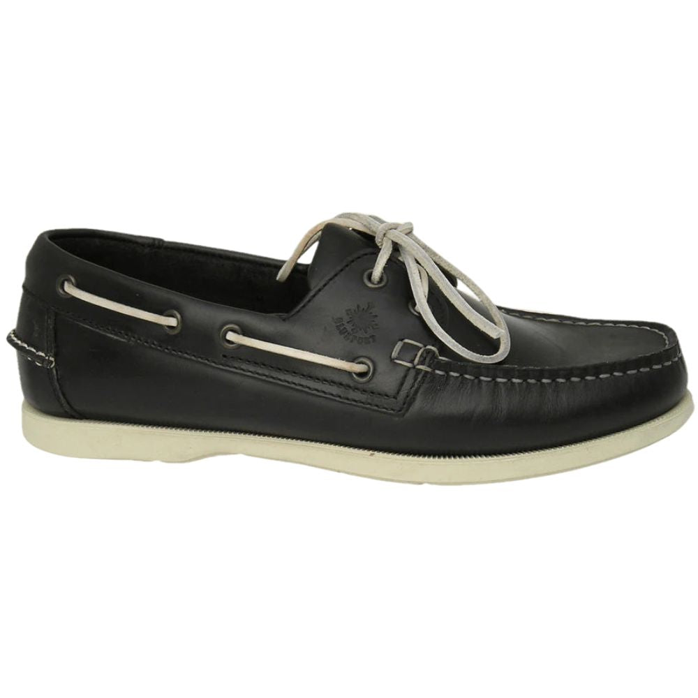 Crazy 4 Sailing Women's Vermont 2-Eye Leather Shoes (Navy)