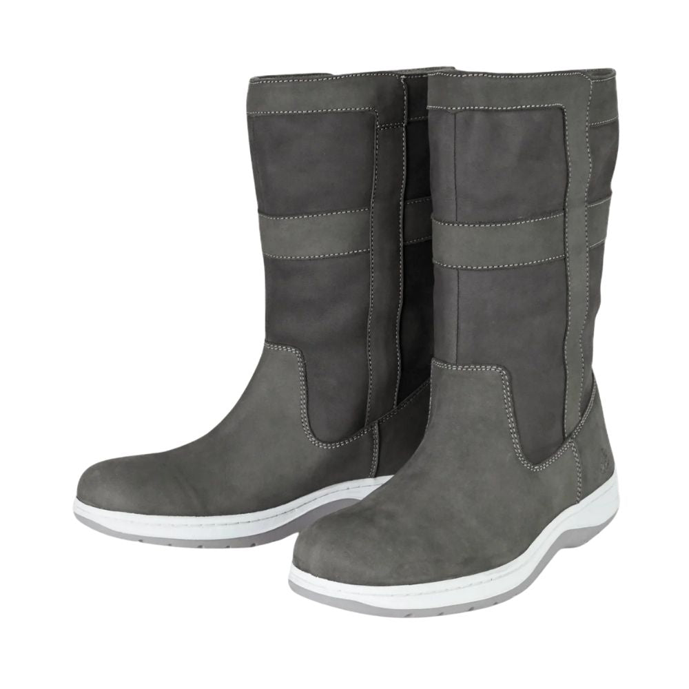 Crazy 4 Sailing Blueport Waterproof & Breathable Leather High Boots "Storm" (Grey / Dark Grey)