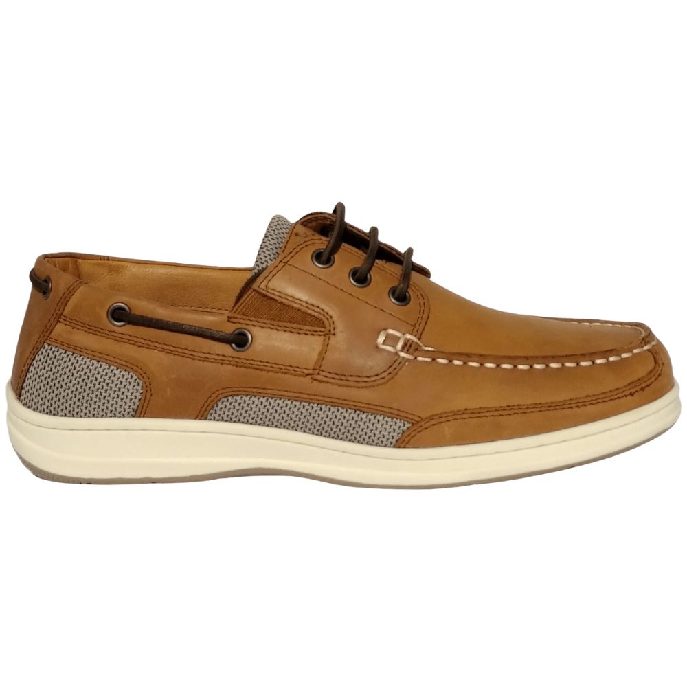 Crazy 4 Sailing Men's  Atlantic 3-Eye Leather Shoes (Maluchi Tan)