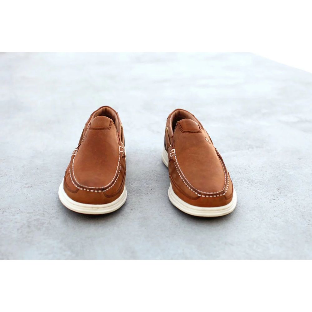 Crazy 4 Sailing Men's  Pacific Leather Loafer Shoes (Maluchi Tan)