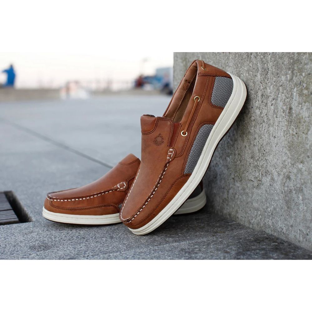 Crazy 4 Sailing Men's  Pacific Leather Loafer Shoes (Maluchi Tan)