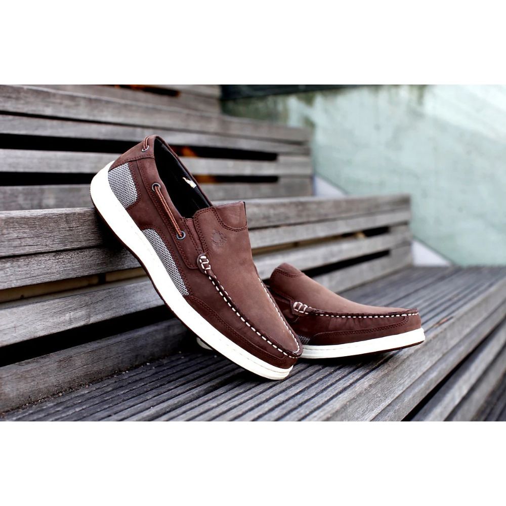 Crazy 4 Sailing Men's  Pacific Leather Loafer Shoes (Espresso)