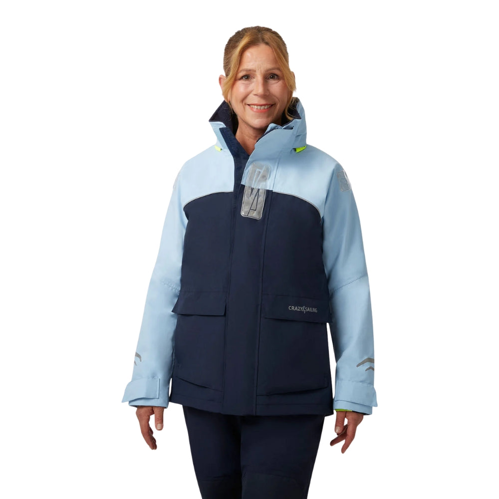 Crazy 4 Sailing Bergen II Offshore Women's Jacket (Sky Blue / Navy)