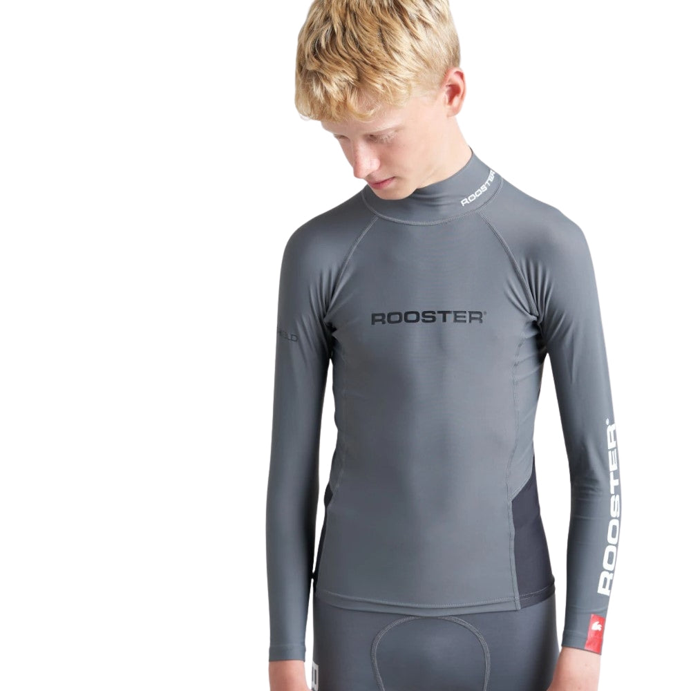 Rooster Rash Top Long Sleeve (Junior) - Graphite (130091)