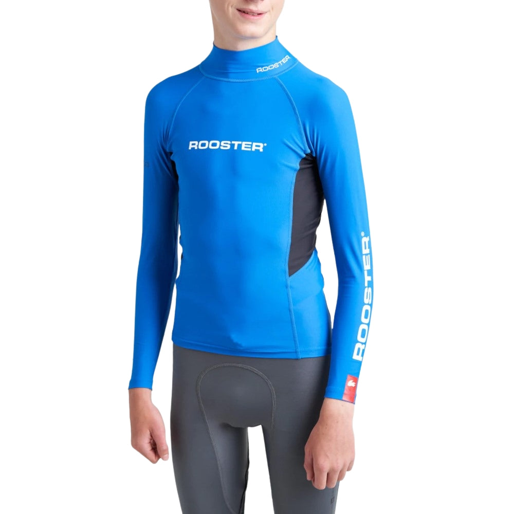 Rooster Rash Top Long Sleeve (Junior) - Signal Blue (130127)