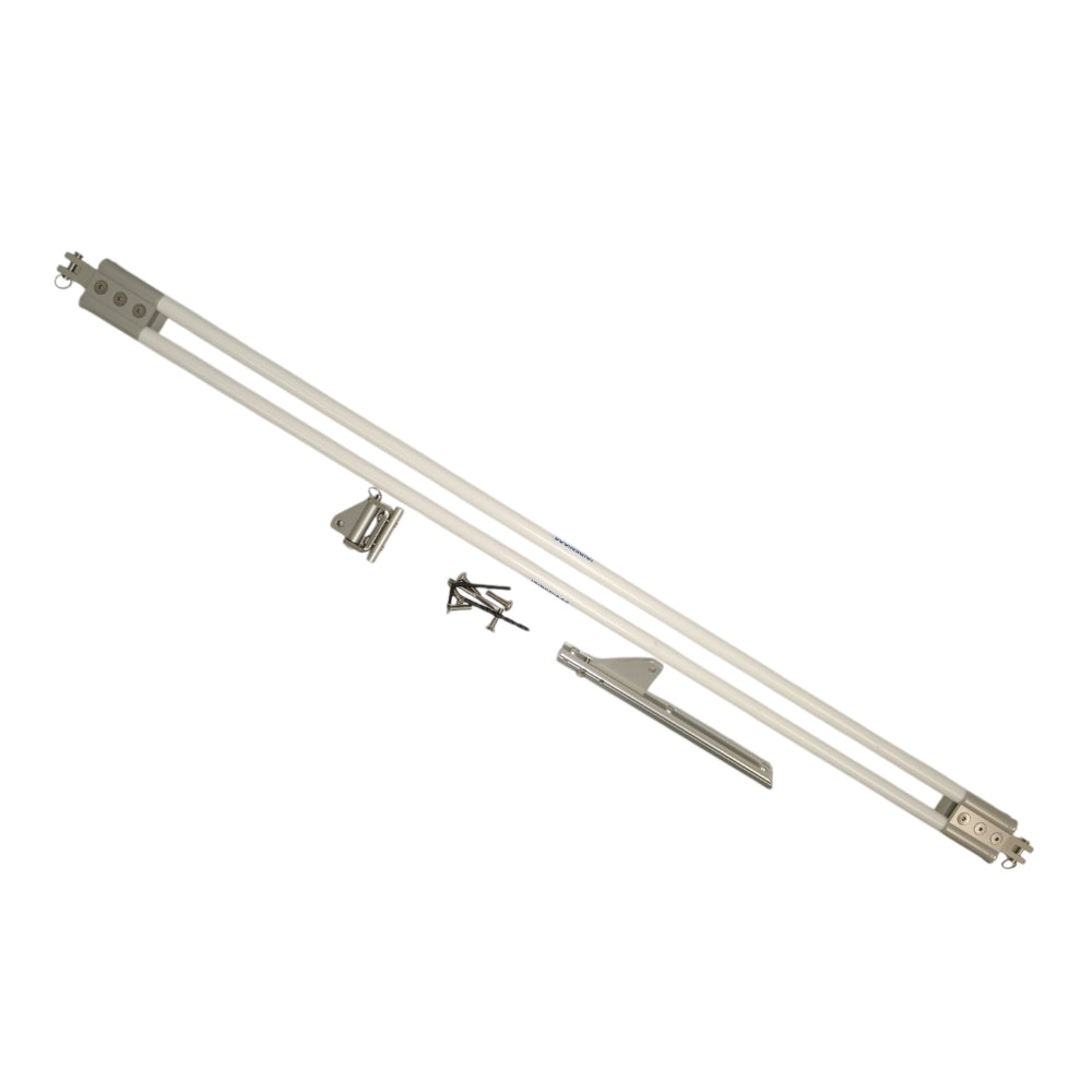 Boomkicker Rigid Boom Vang with Fittings – Catalina 27 – Initial Pin‑to‑Pin: 114.3 cm (45 in) – Max Pin‑to‑Pin: 101.6 cm (40 in) – Max Force: 1,780 N (400 lb) (K10C27)