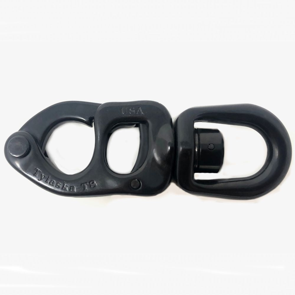 Tylaska – T8 Standard Bail Snap Shackle – Black Oxide Finish (TY1008-S-BL)