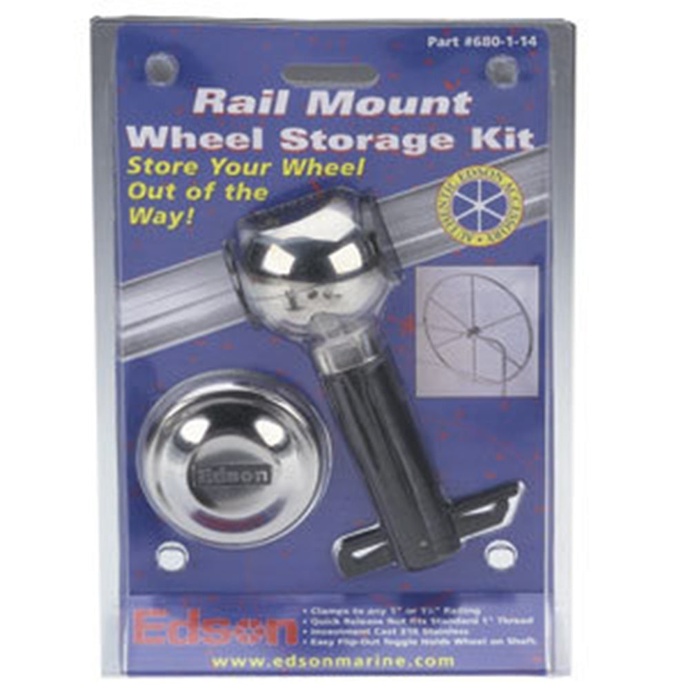 Edson Wheel Storage Rail Mount Kit w/ Straight Hub & Quick Release Nut - Bore: 1 in (25.4 mm)