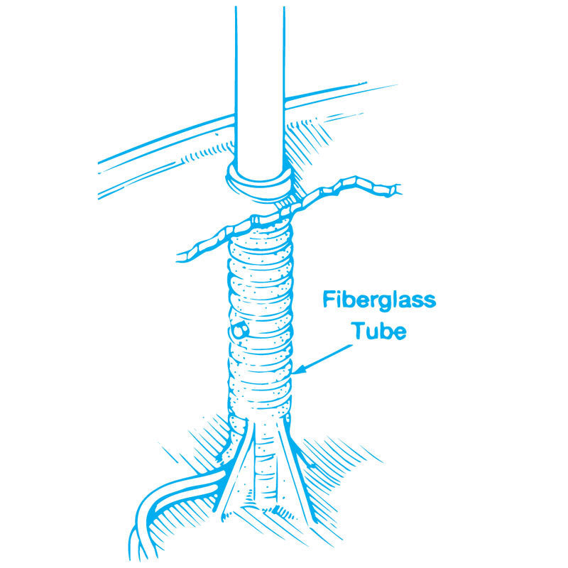 Edson Fiberglass Mounting Sleeve for 3 1/2 in. Pole