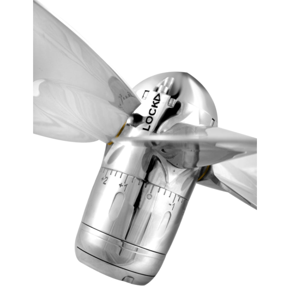 Ewol Propeller - Pegasus 4 Blades EnergyMatic (Stainless Steel) w/ Shaft: Up to 2 23/64 in (60 mm) - Blade Dia: 25 in (635 mm)