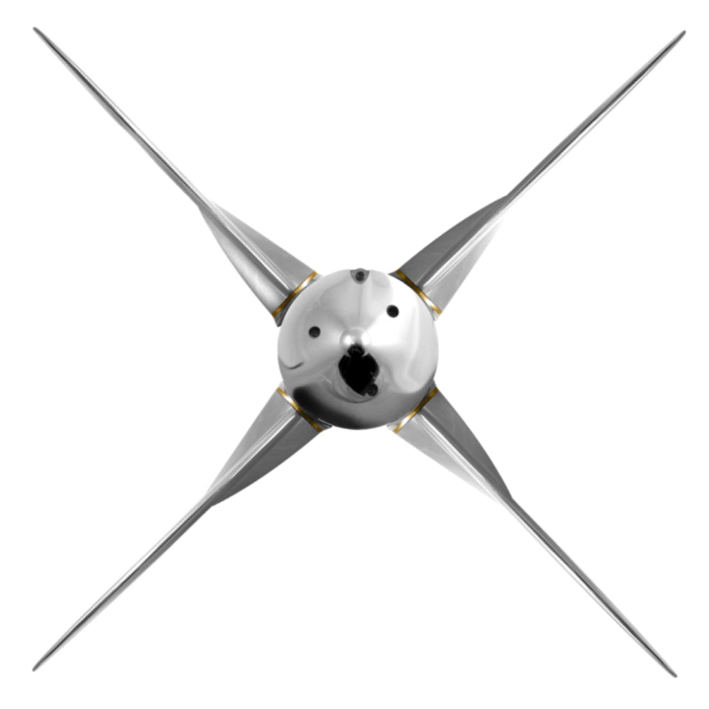 Ewol Propeller - Pegasus 4 Blades (Titanium) w/ Shaft: Up to 2 23/64 in (60 mm) - Blade Dia: 30 in (762 mm)