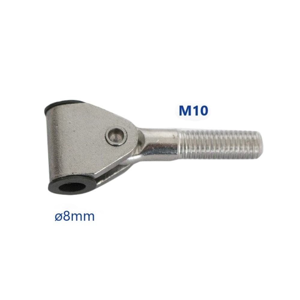 Facnor Batten Car Systems - Toggle w/ M10 Threaded Eye - For FACSLIDE F10 & F20 - Dia: 0.32 in (8 mm)