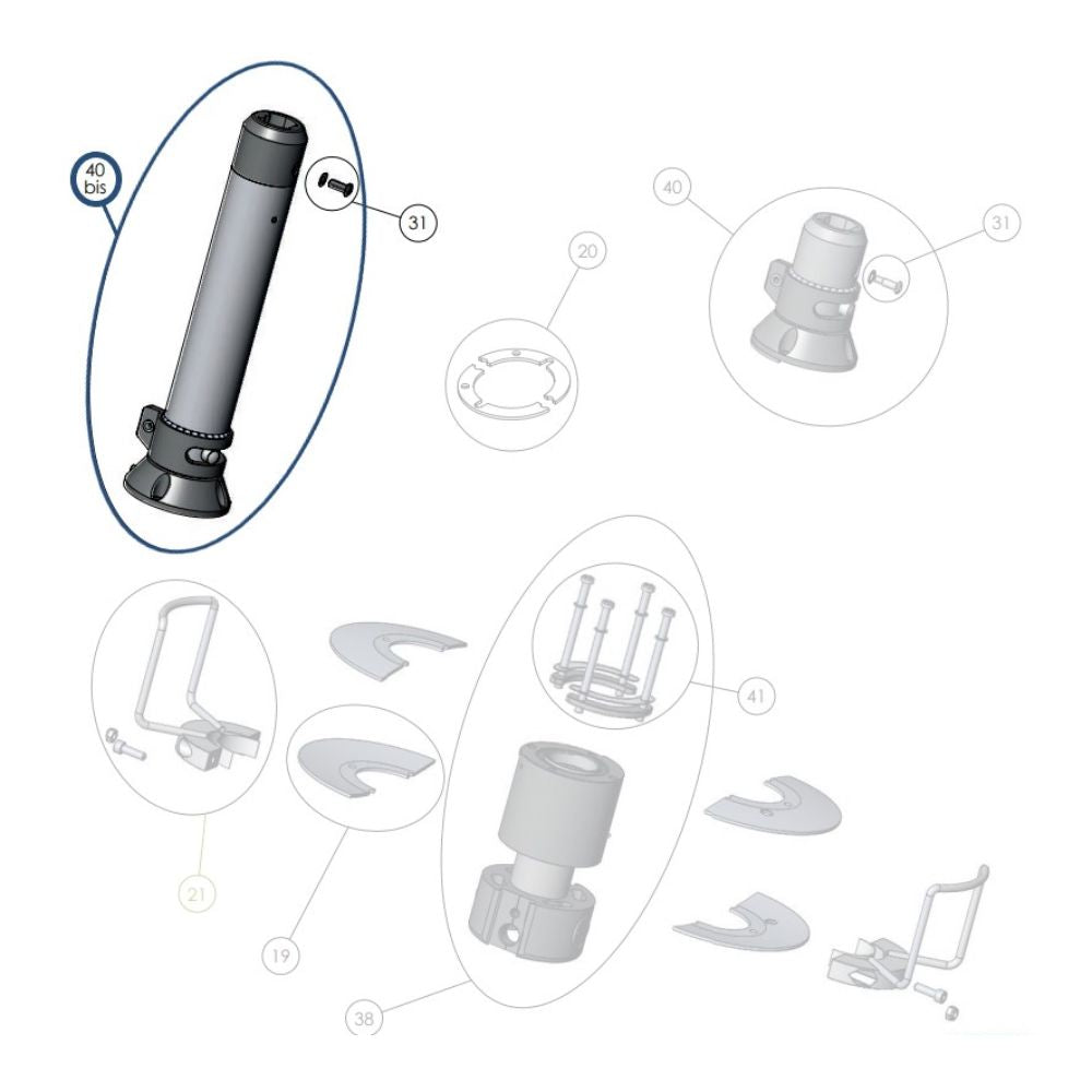 Facnor Drum Fixed Nose w/ Turnbuckle for LS200 / LS290 Furlers