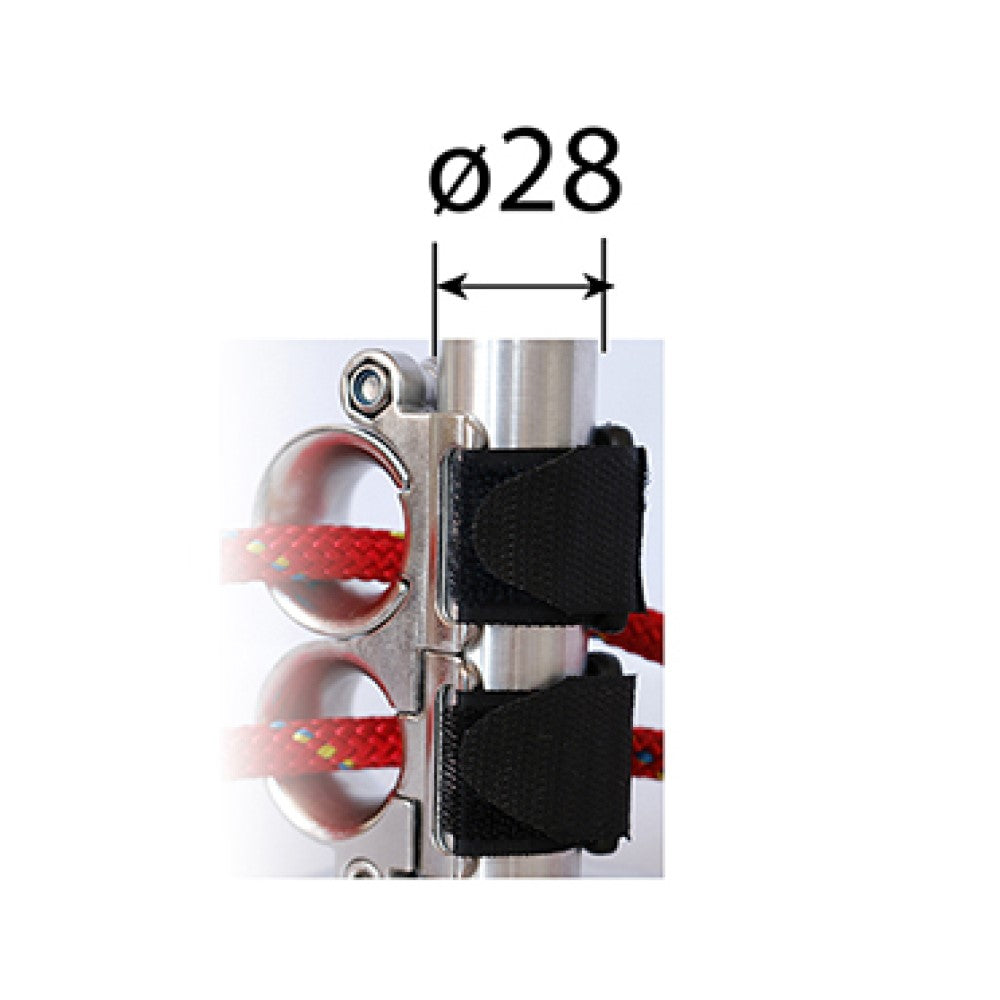 Facnor Double Fairlead - For 1 1/8 in (28.0 mm) Stanchion