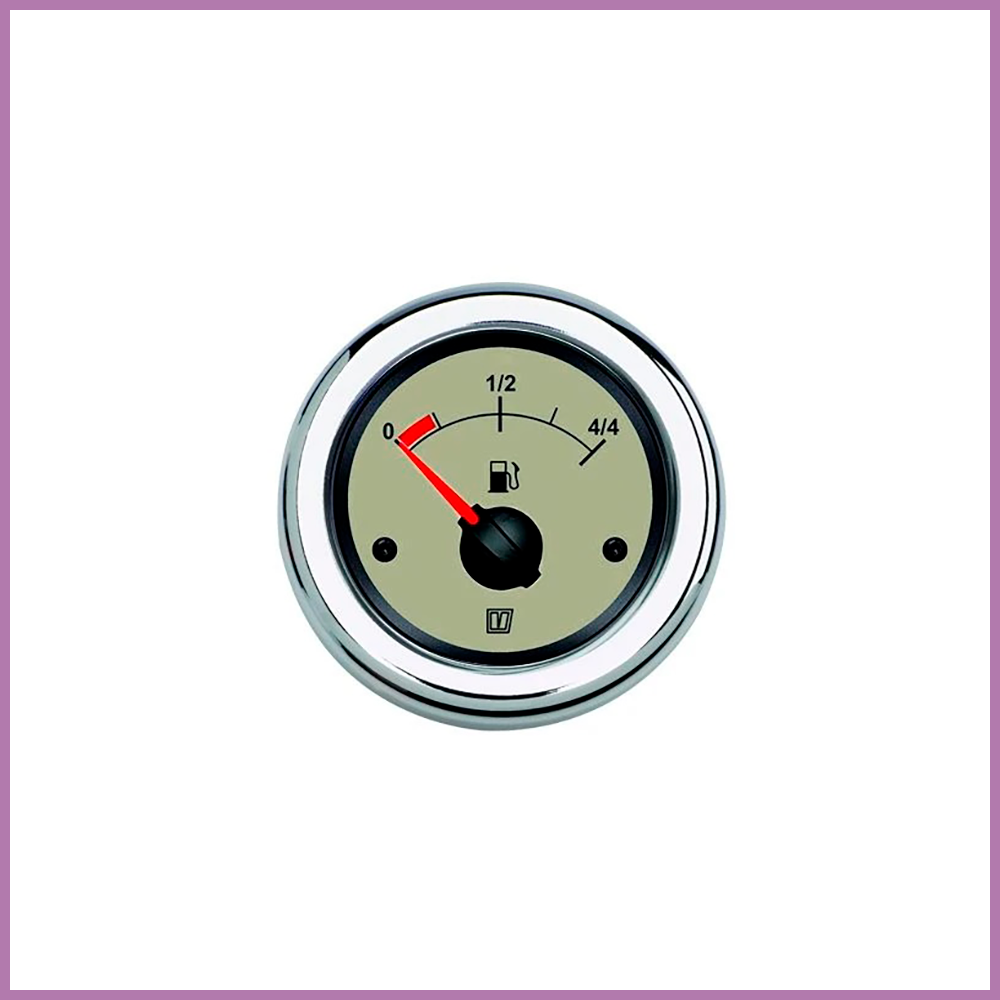 Vetus Fuel level indicator, cream, 12/24V, cut-out size Ø 52 mm (excl. sensor)