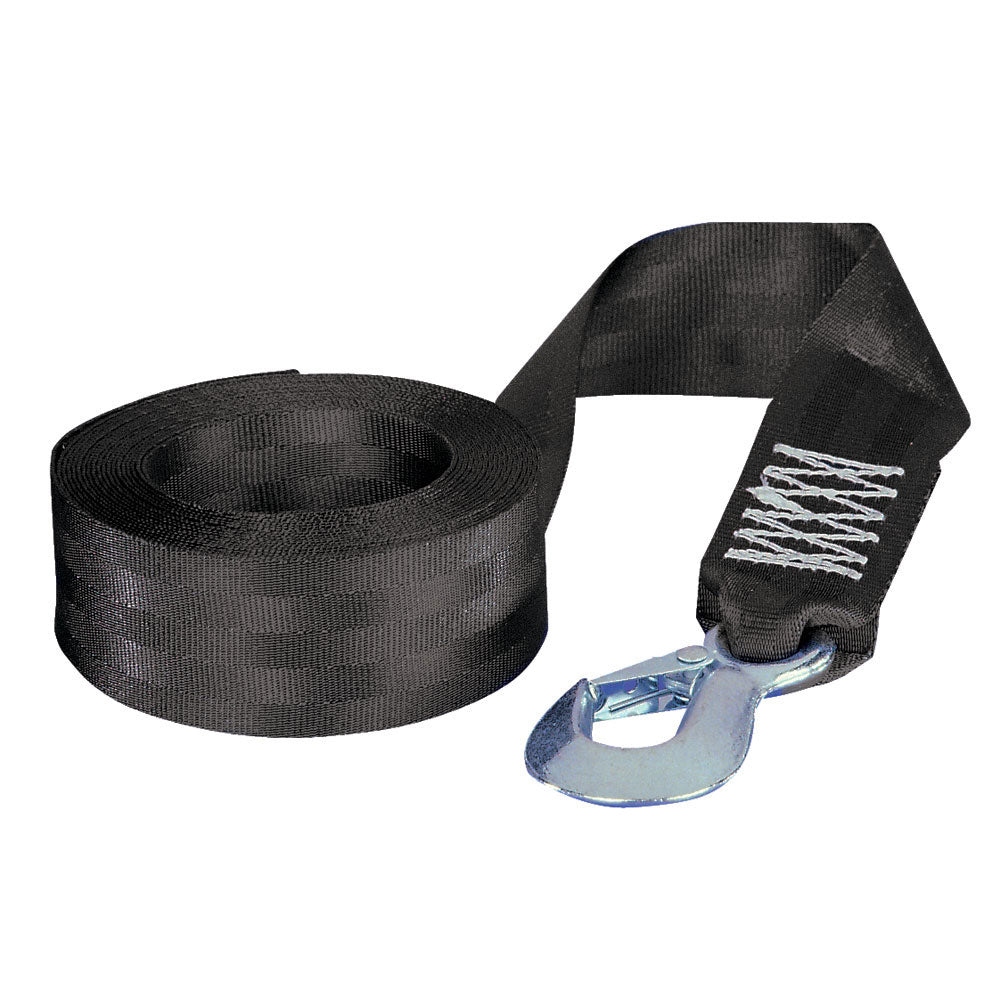 Fulton Winch Strap w/Hook - 2.0 in x 12.0 ft (50.8 mm x 3.6 m)