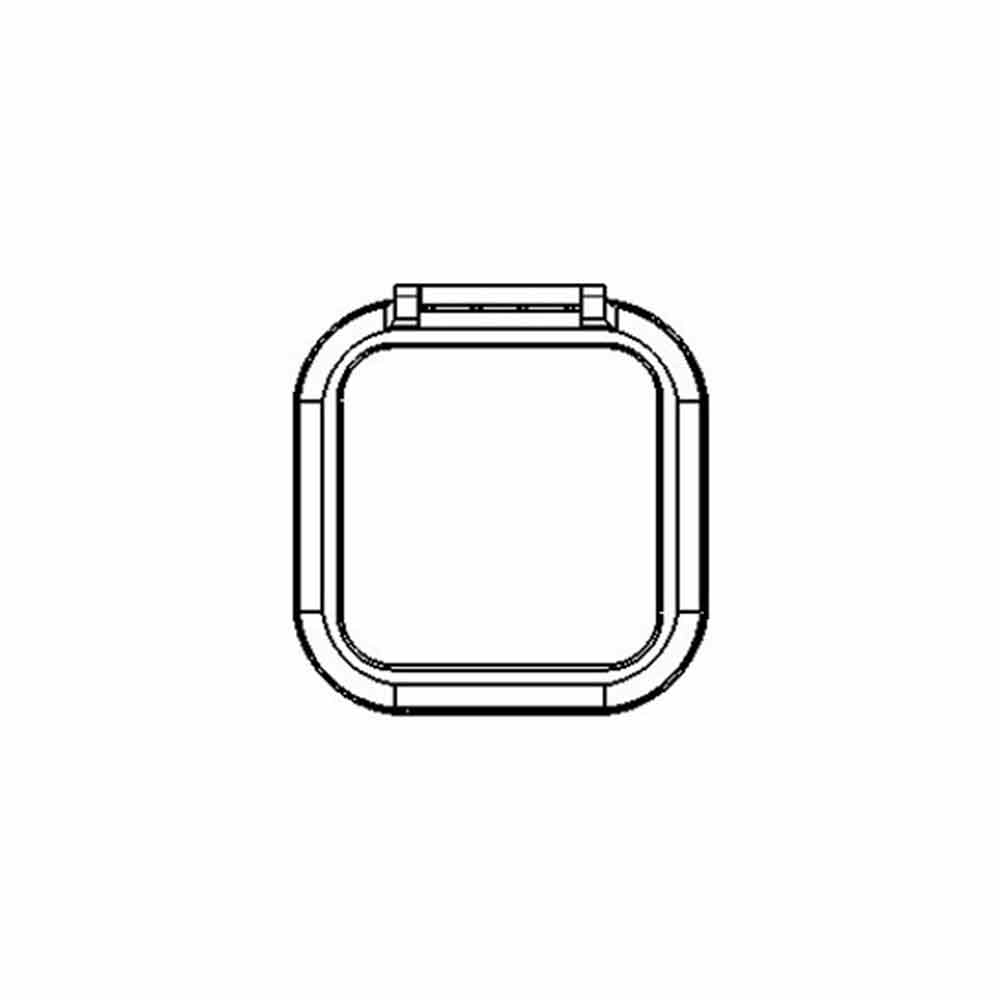Goiot Cristal Hatch - 12 1/8 x 12 1/8 in. (308 x 308 mm) (Grey Acrylic / Aluminum Frame) - Size 24.24