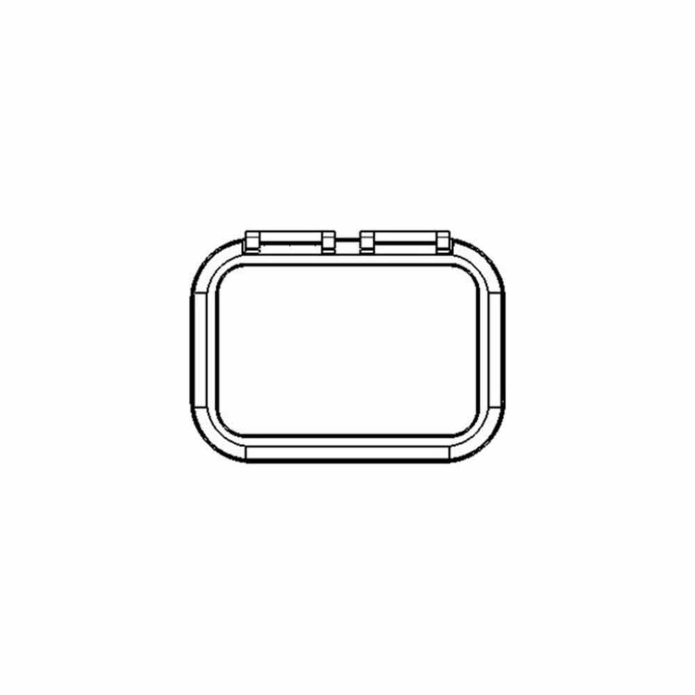 Goiot Cristal Hatch - 17 x 12 1/2 in. (432 x 318 mm) (Grey Acrylic / Aluminum Frame) - Size 36.24
