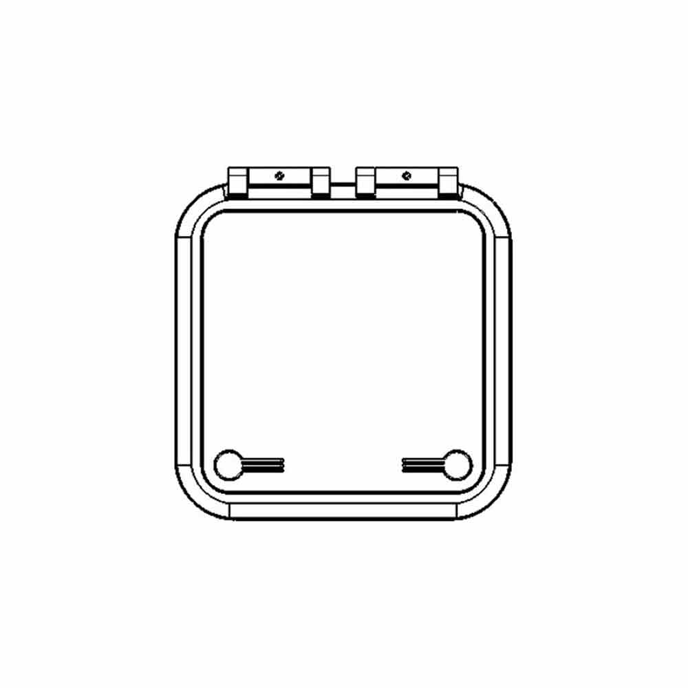 Goiot Cristal Hatch - 19 x 18 3/16 in. (483 x 462 mm) (Grey Acrylic / Aluminum Frame) - Size 42.42