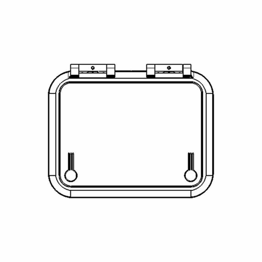 Goiot Cristal Hatch - 19 x 19 in. (483 x 483 mm) (Grey Acrylic / Aluminum Frame) - Size 49.49