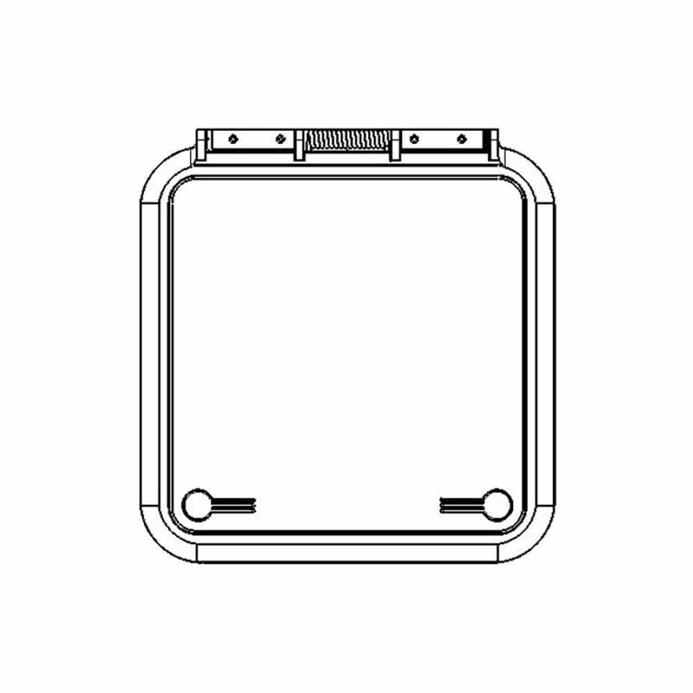 Goiot Cristal Hatch - 24 1/4 x 24 1/4 in. (616 x 616 mm) (Grey Acrylic / Aluminum Frame) - Size 61.61