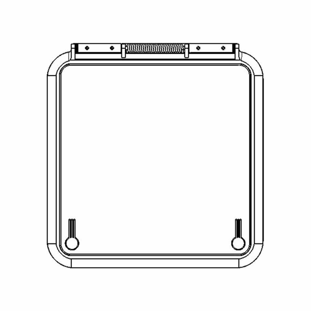 Goiot Cristal Hatch - 31 3/16 x 31 3/16 in. (793 x 793 mm) (Grey Acrylic / Aluminum Frame) - Size 79.79