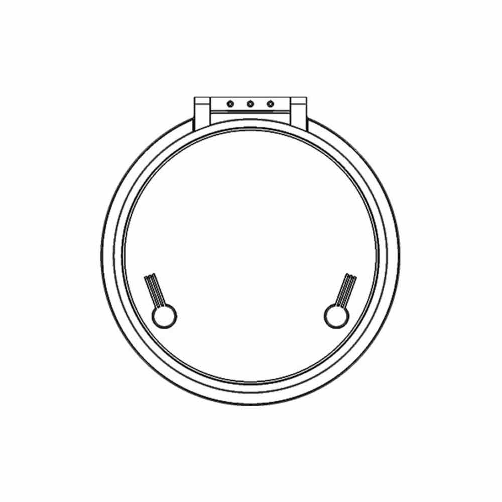 Goiot Cristal Hatch - 17 5/16 x 15 1/4 in. (440 x 387 mm) (Grey Acrylic / Aluminum Frame) - Size 44C