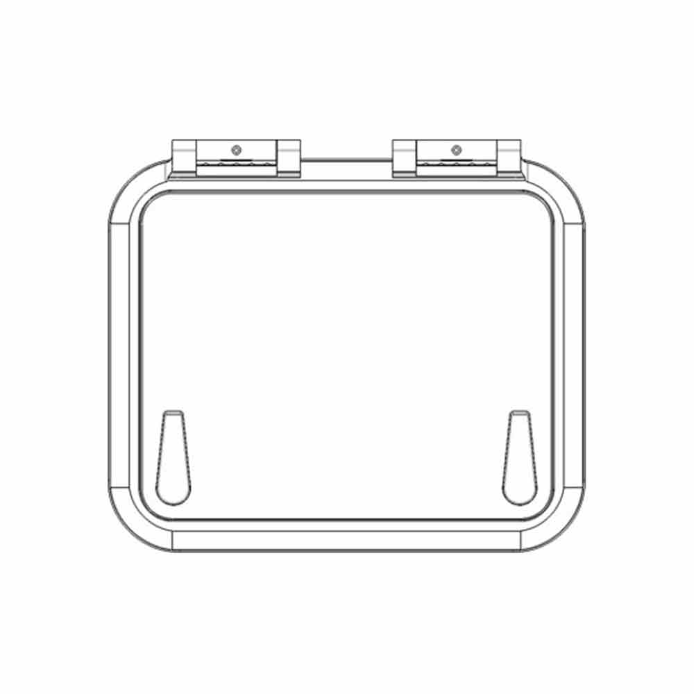 Goiot Escape Hatch - 19 5/16 x 16 9/16 in. (491 x 421 mm) (Grey Acrylic / Aluminum Frame) - Size 49.42