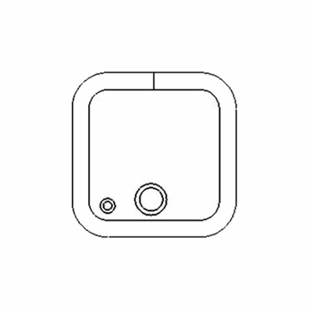 Goiot Opal Hatches - 12 23/64 x 12 23/64 in. (314 x 314 mm) - Size T10