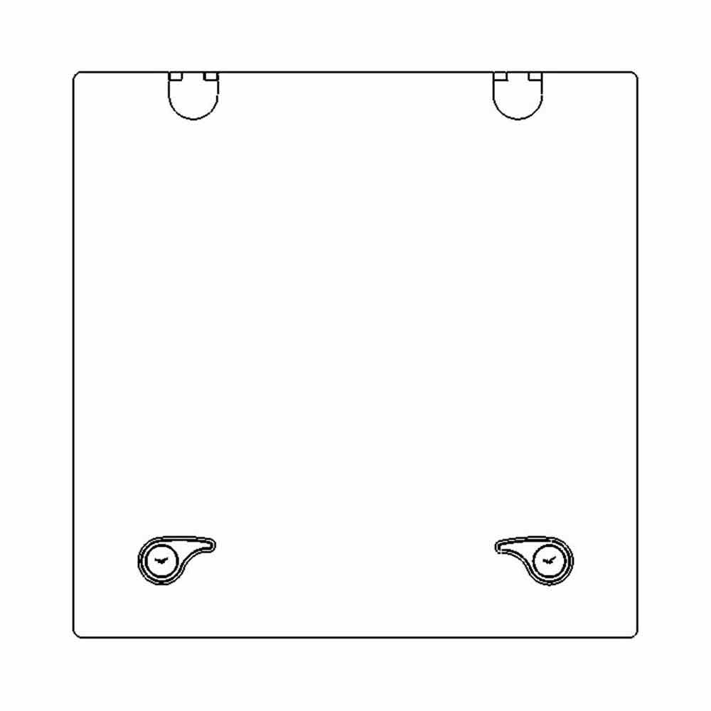 Goiot Flush Hatch - 27 7/16 x 27 7/16 in. (697 x 697 mm) (Grey Acrylic / Aluminum Frame) - Size T70