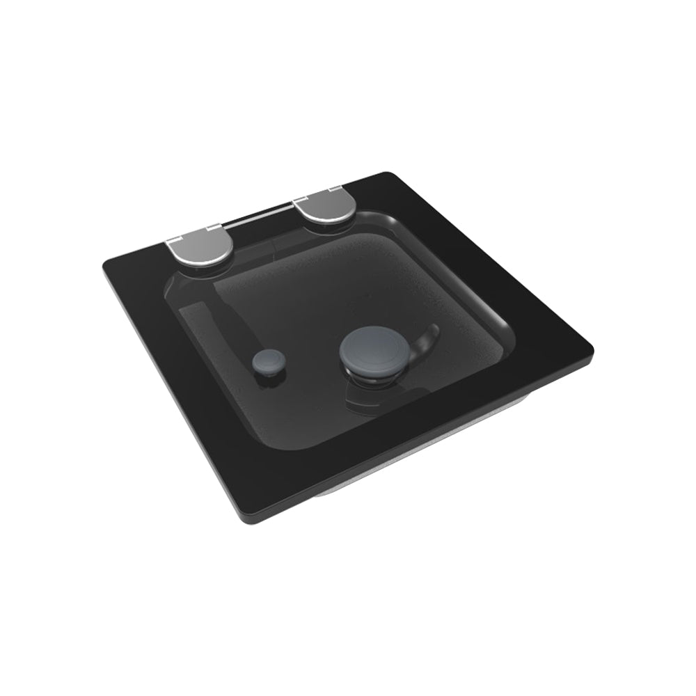 Goiot Flush Hatch - 13 x 13 in. (330 x 330 mm) (Grey Acrylic / Aluminum Frame) - Size T10
